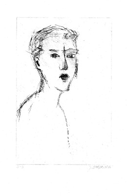 Hannah, Kaltnadel, Platte 22,9x14,9cm, 2015